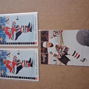 Sergei Krivokrasov Blackhawks Hockey Cards
